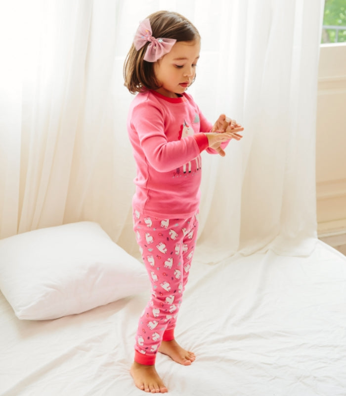 Hotpink Unicorn Long Sleeve Pajama - Go PJ Party