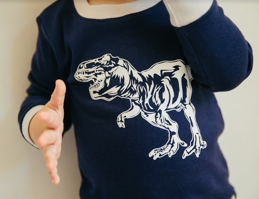 Hunter Dino Navy Long Sleeve Pajama - Go PJ Party