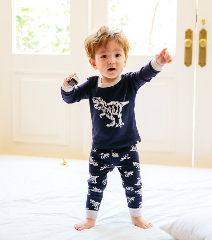 Hunter Dino Navy Long Sleeve Pajama - Go PJ Party