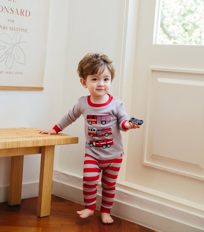 Fire Engine Long Sleeve Pajama - Go PJ Party