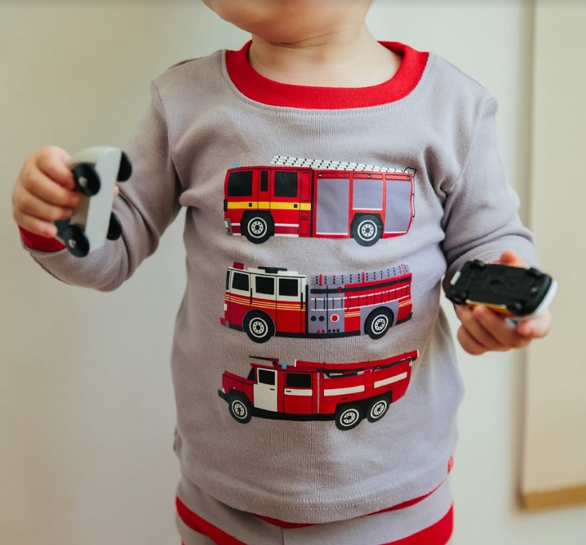 Fire Engine Long Sleeve Pajama - Go PJ Party