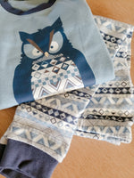 Scandi Penguin & Owl Long Sleeve Pajama (Blue/Pink)