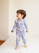 Tie Dye Sky Blue Long Sleeve Pajama