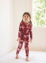 Tie Dye Burgundy Long Sleeve Pajama