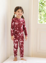 Tie Dye Burgundy Long Sleeve Pajama