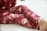 Tie Dye Burgundy Long Sleeve Pajama