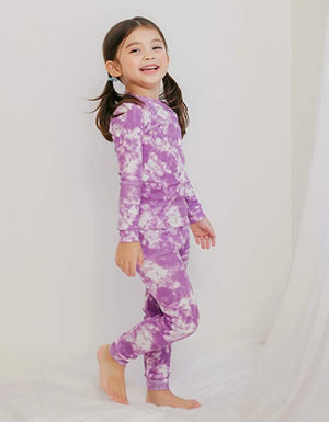 Tie Dye Violet Long Sleeve Pajama