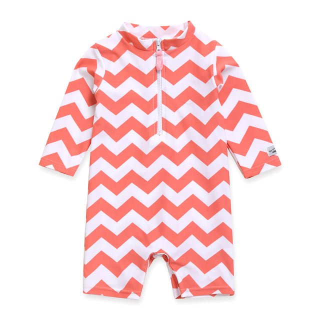 Marine Coral Baby 3/4 Sleeve Swimsuit - Go PJ Party