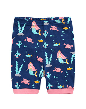 Mermaid Navy Short Sleeve Pajamas