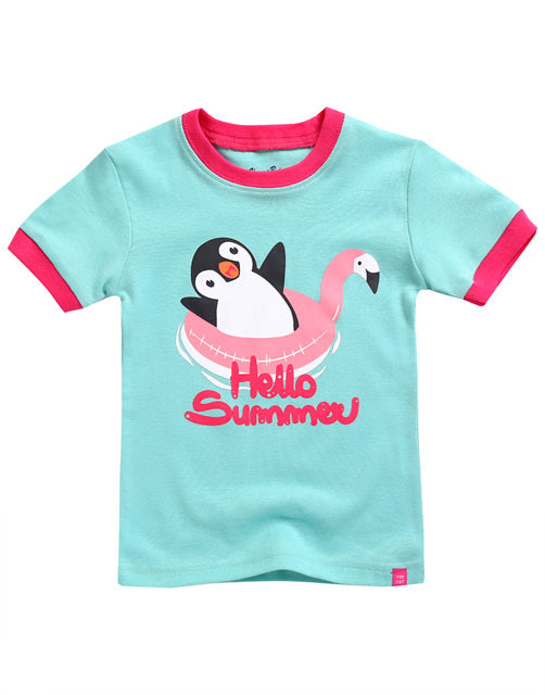 Hello Penguin Short Sleeve Pajamas