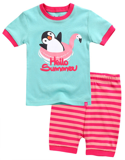 Hello Penguin Short Sleeve Pajamas