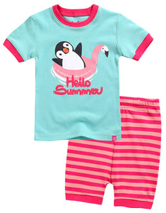 Hello Penguin Short Sleeve Pajamas