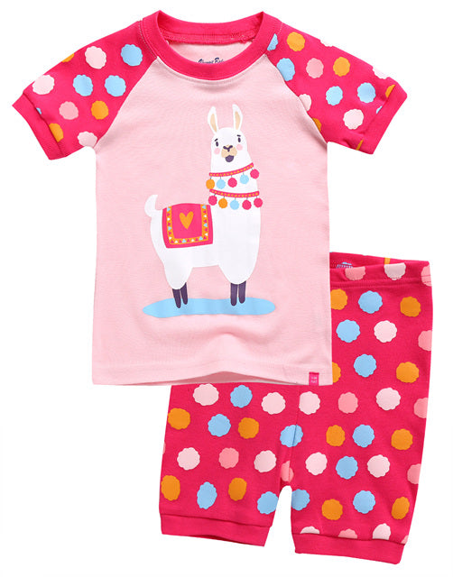 Dot Llama Short Sleeve Pajamas