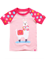 Dot Llama Short Sleeve Pajamas