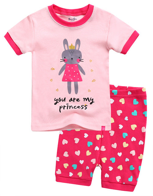 Pink Rabbit Short Sleeve Pajamas