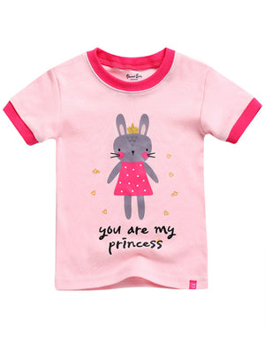 Pink Rabbit Short Sleeve Pajamas