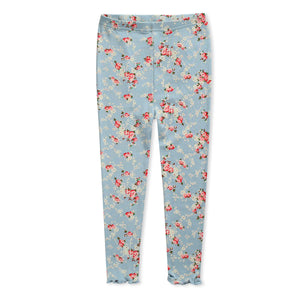 Shirring Flower Mint Modal Long Sleeve Pajama