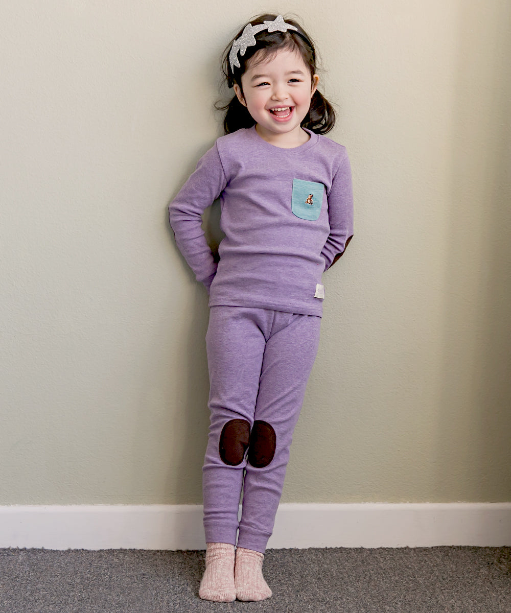 Pocket Purple Patch Long Sleeve Pajamas