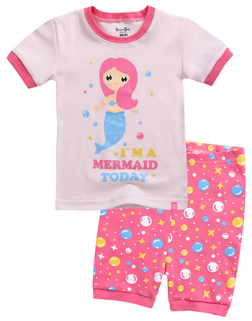 Mermaid Pink Short Sleeve Pajamas