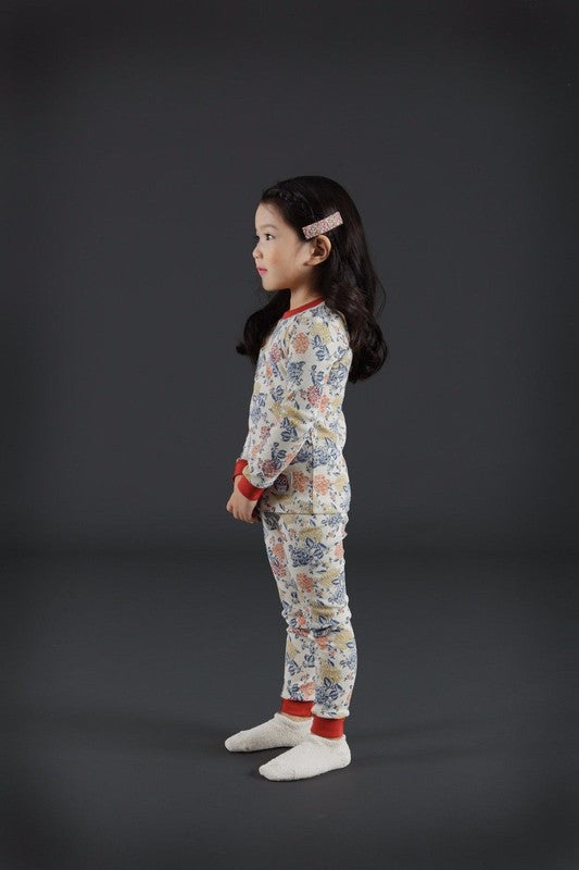 Red Garden Long Sleeve Pajama - Go PJ Party