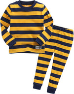 Color Magic Yellow Navy Long Sleeve Pajama - Go PJ Party