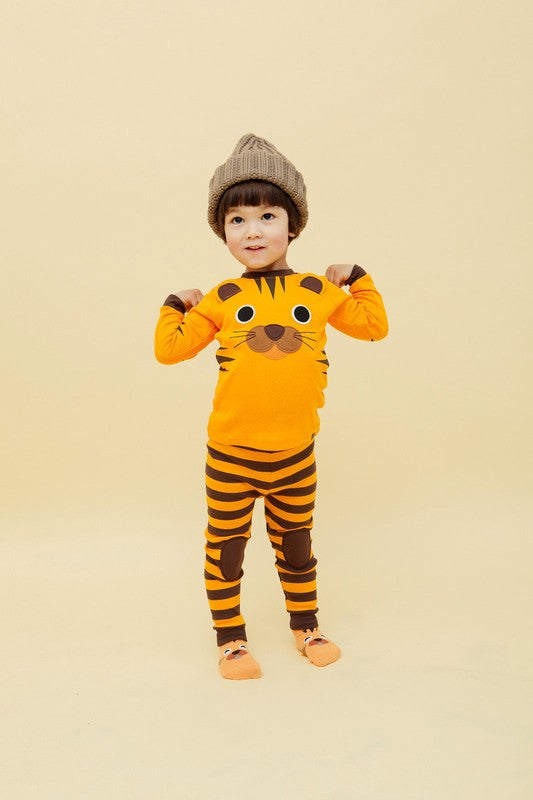 Tie Tiger Long Sleeve Pajama - Go PJ Party