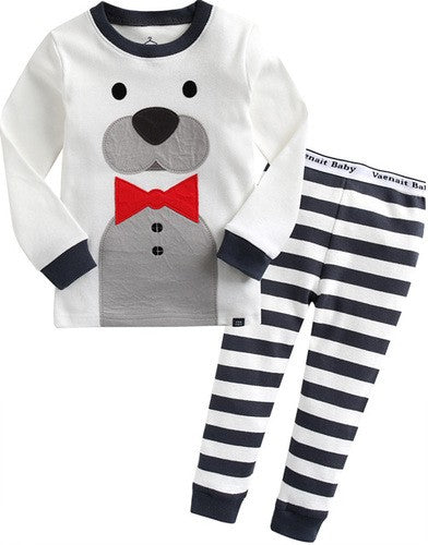 Tie Bear Long Sleeve Pajama - Go PJ Party