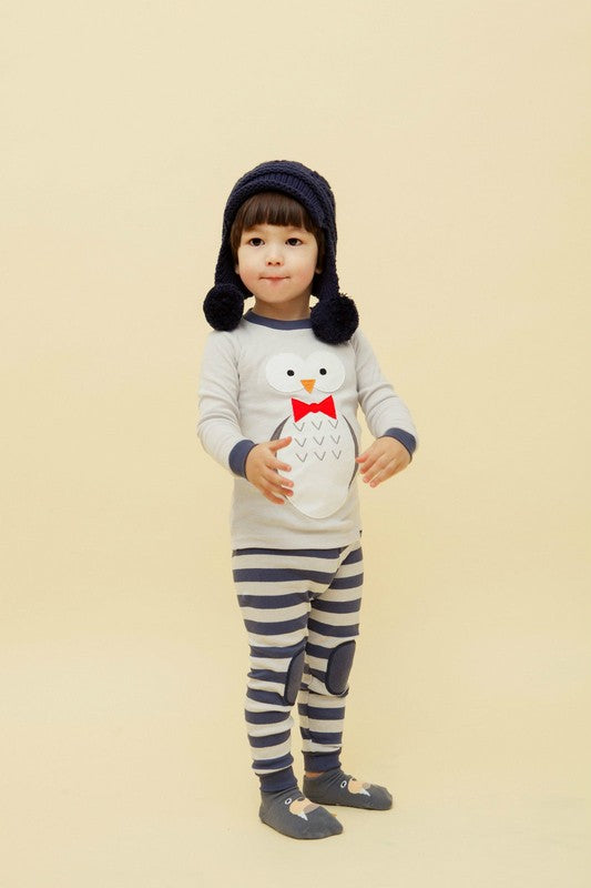 Tie Owl Long Sleeve Pajama - Go PJ Party