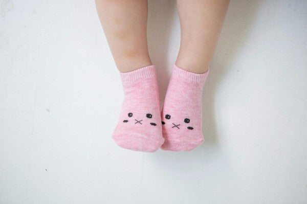 Good Night Ankle Socks (Beige/Blue/Yellow/Pink) - Go PJ Party