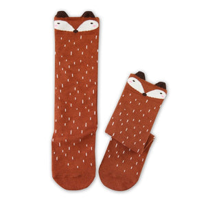 Raccoon Knee Socks (Brown/Grey) - Go PJ Party