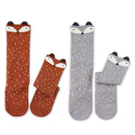 Raccoon Knee Socks (Brown/Grey) - Go PJ Party