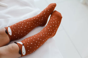 Raccoon Knee Socks (Brown/Grey) - Go PJ Party