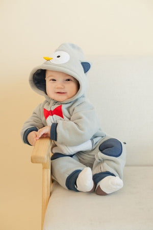 Tie Owl Baby Fleece Hoodie - Go PJ Party