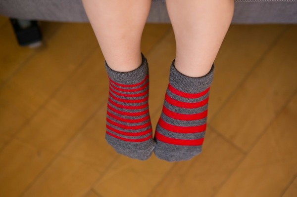 Sporty Striped Ankle Socks (Charcoal/Navy/Pink)