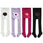 Flower Tights (Black/Ivory/Plum/Purple) - Go PJ Party