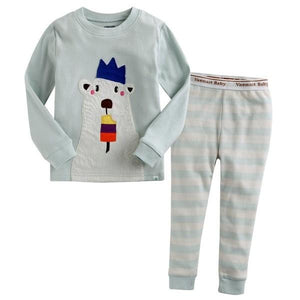 Crown Bear Long Sleeve Pajama