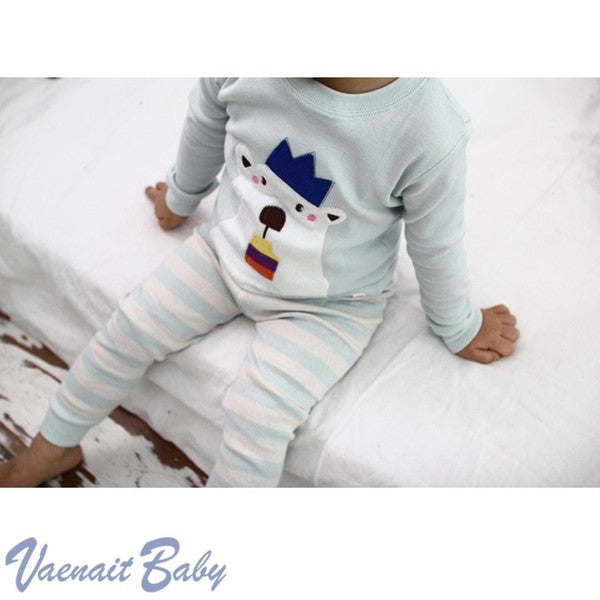 Crown Bear Long Sleeve Pajama