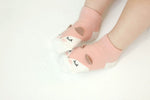 Sleepy Cat Baby Socks (Blue/Pink) - Go PJ Party