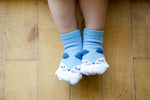 Sleepy Cat Baby Socks (Blue/Pink) - Go PJ Party