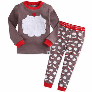 Santa Brown Long Sleeve Pajama - Go PJ Party