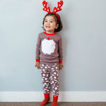 Santa Brown Long Sleeve Pajama - Go PJ Party