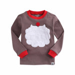 Santa Brown Long Sleeve Pajama - Go PJ Party