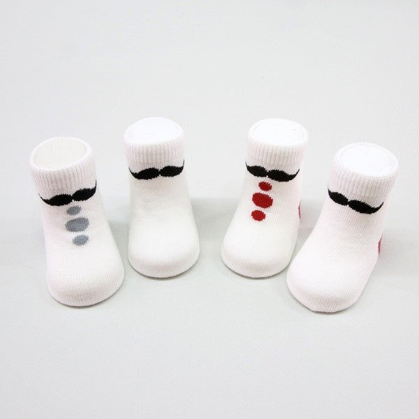 Mustache Baby Socks Gift Box - Go PJ Party