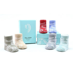 Fern Leaf Baby Socks Gift Box - Go PJ Party