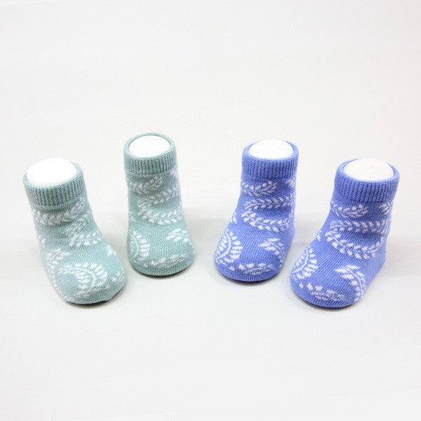 Fern Leaf Baby Socks Gift Box - Go PJ Party