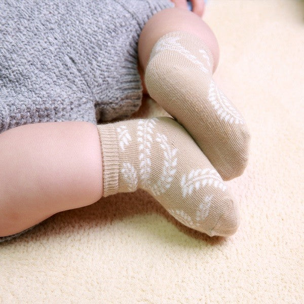 Fern Leaf Baby Socks Gift Box - Go PJ Party