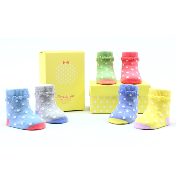 Polka dots Baby Socks Gift Box - Go PJ Party