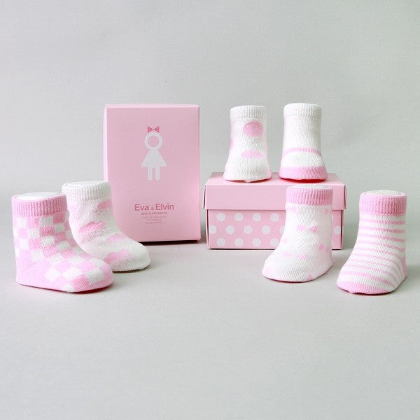 Pink Baby Socks Gift Box - Go PJ Party