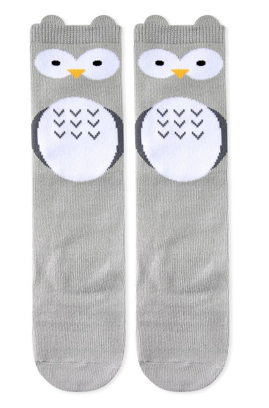 Owl Grey Knee Socks - Go PJ Party