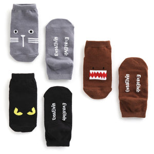 Monster Ankle Socks (Brown/Grey/Black) - Go PJ Party